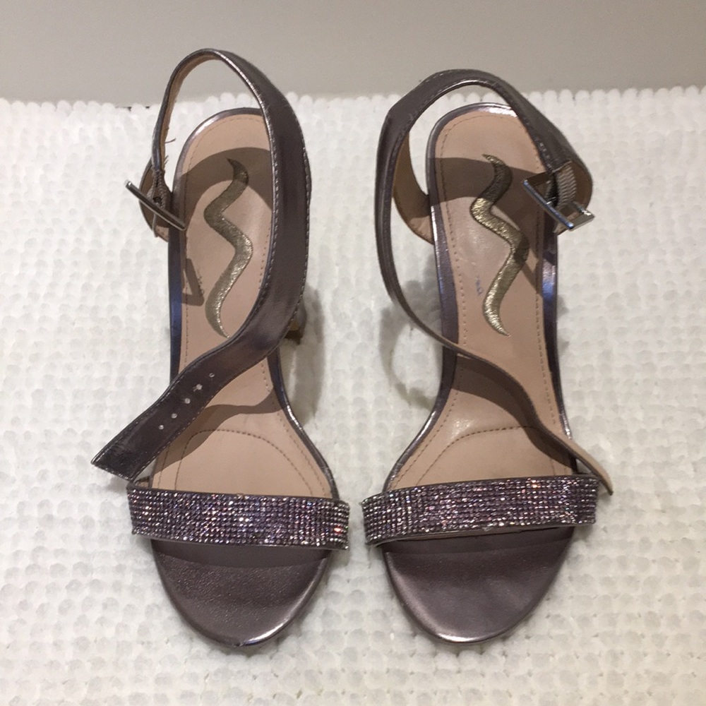 Nina pink and taupe heels